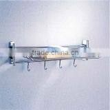 Brass Movable Towel Rack With Hooks OL-5311