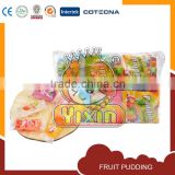 fruit pudding piece in pouch