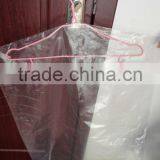 LDPE Plastic Packing Bags for Hanging Clothes/Clear Plastic Suit Garment Bag