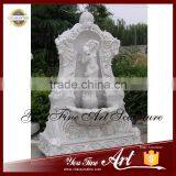 Western-Style Lady Statue White Marble Wall Fountain thumbnail-1