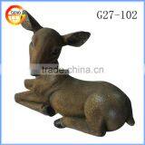 Home Tabletop Brown Sitting Deer Decoration thumbnail-1