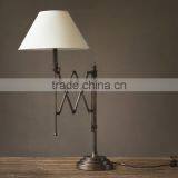 New Design Antique Finish Bronze Table Lamp With Lampshade thumbnail-1