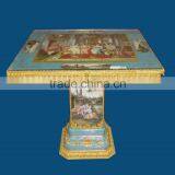 Adorable Cherubs Designed Porcelain Handicraft Small Round Table, Home Decorative Porcelain Art Table thumbnail-6