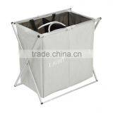 Aluminum Frame Laundry Hamper With Two Sorter thumbnail-1