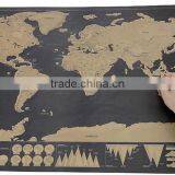 CT-750 Travel World Map Hard Paper Travel Map Small Black Mini Map Black Luxury thumbnail-4