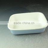 Hot Wholesale Rectangle Shape Glazed Ceramic Bake Plate for Daily Use Stock thumbnail-4
