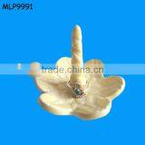 Flower Design Wedding Gift Handmade Pottery Ring Dish thumbnail-1