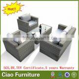 Outdoor Furniture Cover Grey Color Outdoor Sofa With Blue Cushion thumbnail-6