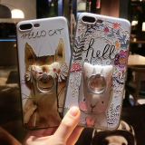 Cartoon Cell Phone Case Silicone Mobile Phone Cases for IPhone7/7Plus/6/6s/6plus/6splus With Finger Ring Stent Holder thumbnail-1