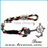 New Design Cheap Custom Jewelry Handmade Multi Color Nylon Nautical Rope Anchor Bracelet for Men thumbnail-6