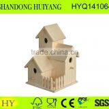 Compound Design New Unfinished Wooden Bird House Wholesale thumbnail-1