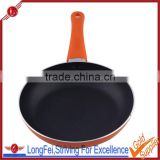 aluminum frying pan orange color no stick coating no oil skillet egg pan