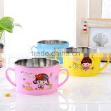 2016 New Style Colorful Plastic Baby Use Thermal Stainless Steel Bowl thumbnail-4