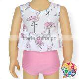 Cute Floral Ruffle Top Bloomer Set Baby Girls Summer Bathing Suit thumbnail-4