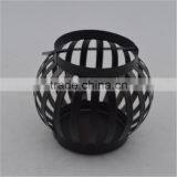 Black Pillar Candle Holder Iron Lamp thumbnail-2