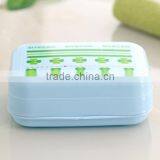Traveling Portable Plastic Soap Dish With Drain Tray and Cover thumbnail-5