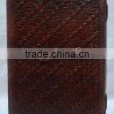 Handmade Vintage Strip Closer Camel Embossed Leather Diary thumbnail-2