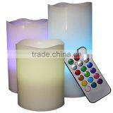 Hight Quality Multi-color Battery Operated Led Frameless Candle Light With Remote 2016