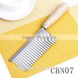 Factory Wholesale High Quality Wood Handle Potato Cutter Knife thumbnail-2
