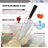 8-inch Damascus Chef's Knife -RING Series By Tuo Cutlery With Japanese 67 Layers VG-10 Damascus Stainless Steel thumbnail-4