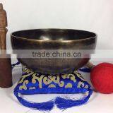 High Quality Shakyamuni Buddha And Mantra Carved Tibetan 7 Metal Meditation Singing Bowl thumbnail-1