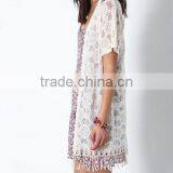 Spring Embroidered Fringe Lace Kimono Short Sleeve Small Women Coat thumbnail-4