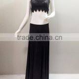 Yifusha Shimmering Metallic Trobal Lesson Wears Fusion Skirt and Halter Top