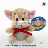 Factory Supply Cheap Sitting Small Mouse plush keychain