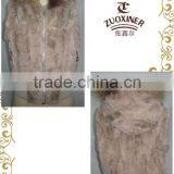 Rabbit Fur Vest With Fur Hood thumbnail-1