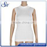 2017 New Style Fashion White Sleeveless Tops For Women thumbnail-1