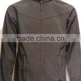 Top Quality 100% Polyester Breathable Soft Shell Jacket Black Color thumbnail-1