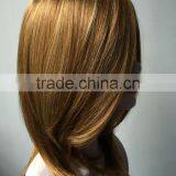 Charm Straight Natural Golden Color Synthetic Wig Classic Women Hair Wigs Women's Brown Wigs thumbnail-2