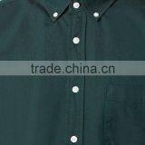 Dark Green Oxford Long Sleeve Casual Shirt thumbnail-2