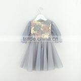 Lace Hook Flower Boutique Girl Clothing Eugen Yarn Stitching Short Sleeve Girl Dress thumbnail-2