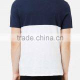 Wholesale Custom Navy Blue and White Mens T-shirts 100% Cotton t Shirts thumbnail-3