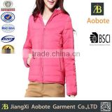 2015 High Quality Woman's Outdoor Breathable Two Sides Wear Short Padded Jacket