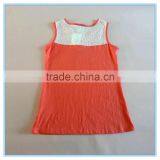 OEM 2016 New Fashion Summer Girls Children Modal Vest, Summer Girls Lace Back Sleeveless Vests Tops Printed Girls Pattern Tops thumbnail-2