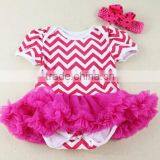 Baby Summer Clothes Chevron Baby Girl Romper Dress thumbnail-1
