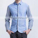 2015 Fashion Casual Solid Color and Stripes Shirts For Men thumbnail-1