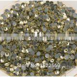 2058HF 1440pcs/lot Glue Base Jonquil Color Flatback Strass Crystal Hotfix Rhinestones SS16 Iron on Wedding Dress thumbnail-3