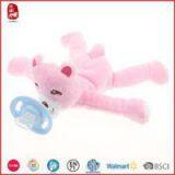 Cute Pink Bear With Pacifier thumbnail-1