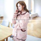 Top Quality Cartoon Pattern Print Fleece Women Pajamas Wholesale thumbnail-3