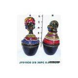 Polyresin African Figurine Jewelery Box thumbnail-1