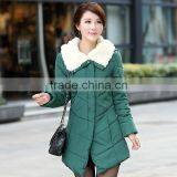 2014 New Korean Female Long Sections Slim Down Mian Cotton Clothes Women Jacket a Generation of Fat