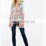 Glamour Women Clothes Geo Printed Fur Trim Sweater Cardigan With Fur Trimmed Hoodie thumbnail-2