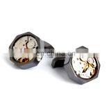 Exquisite Watch Movement Gear Gun Black Men Shirt Fashion Cuff Link thumbnail-2