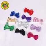 Size Ribbon Sequin Flashing Bow Tie With Trim thumbnail-1