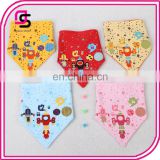 2017 new fashion design cute baby bibs unisex baby bandana drool bibs for drooling and teething