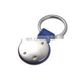 Custom Logo Round Metal With Leather Belt Keychain thumbnail-2