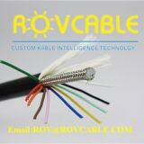 PUR sheathed waterproof cctv camera cables shielded robot cable